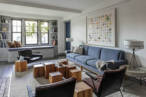 διαμέρισμα, μπλε καναπές