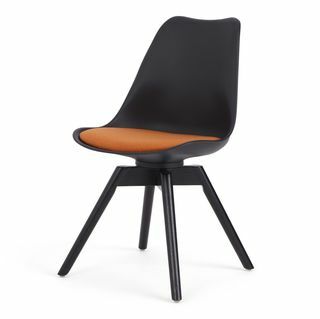 Thelma καρέκλα γραφείου, μαύρο και πορτοκαλί