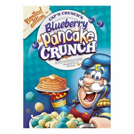 Cap'n Crunch Breakfast Cereal, Blueberry Pancake Crunch, 15,4 ουγκιές κουτί