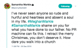 Τα Χριστουγεννιάτικα μηνύματα της Samantha Markle στο Meghan Markle