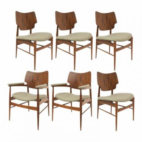Καρέκλες τραπεζαρίας Mid-Century Scandinavian Teak - Σετ 6 τεμαχίων