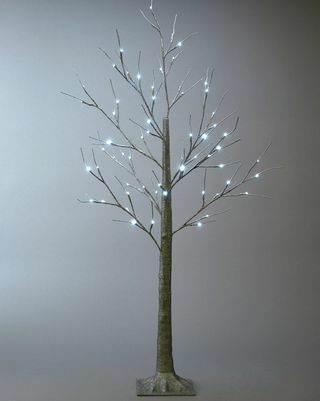 Χριστουγεννιάτικο δέντρο Lit Silver Glitter Twig - 5ft
