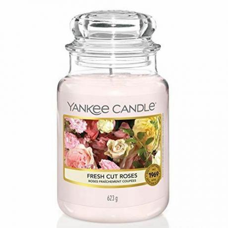 Yankee Candle Scented Candle | Κερί με μεγάλο βάζο Fresh Cut Roses | Χρόνος καύσης: Έως 150 ώρες