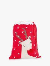 Χριστουγεννιάτικο σακί Jolly Reindeer, Κόκκινο