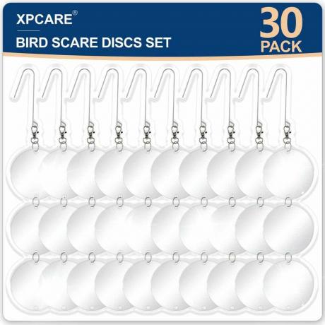 XPCARE 30 Pcs Bird Scare Discs -Υψηλής ανακλαστικότητας διπλής όψης ανακλαστήρες πτηνών, αναβαθμισμένοι δίσκοι σετ ανακλαστικοί για να κρατούν όλα τα πουλιά μακριά όπως οι δρυοκολάπτες, τα περιστέρια, οι πάπιες