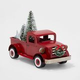Μικρό φορτηγό με Χριστουγεννιάτικο δέντρο Διακοσμητικό σχήμα κόκκινο