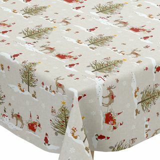 Christmas Woodland Oilcloth Wipe Clean Τραπεζομάντηλο