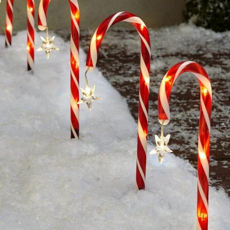 Solar Candy Cane Pathlight Stakes, Σετ 8