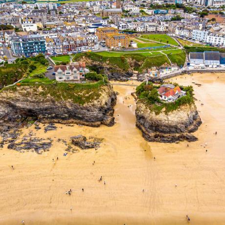 εναέρια άποψη του newquay στην Κορνουάλη, Ηνωμένο Βασίλειο