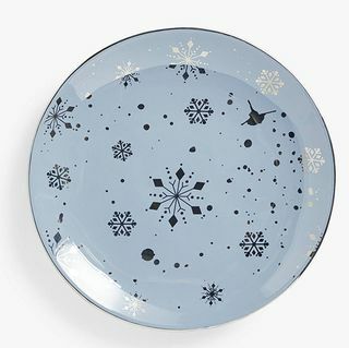 Πλαϊνή Πλάκα Snow Stoneware, 20cm, Μπλε