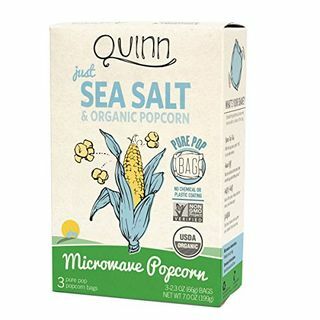 Quinn Snacks Μικροκύματα Popcorn - Κατασκευασμένο με βιολογικό καλαμπόκι χωρίς ΓΤΟ - Just Sea Salt, 7 Ounce (Πακέτο 1)