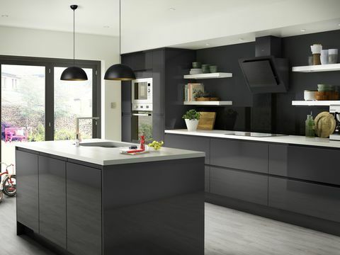 B & Q IT Κουζίνα Marletti Anthracite Gloss, από £ 1072