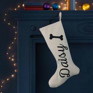Χριστουγεννιάτικη κάλτσα εξατομικευμένης σκύλου