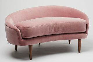 Καναπές Luna Dusty Pink Velvet Loveseat