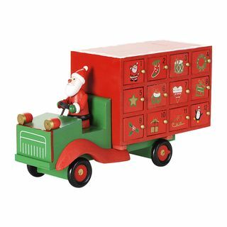 Ξύλινο ημερολόγιο Advent Santa Lorry