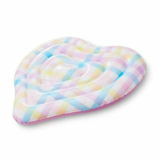 Φουσκωτός πλωτήρας νερού Rainbow Gingham Heart