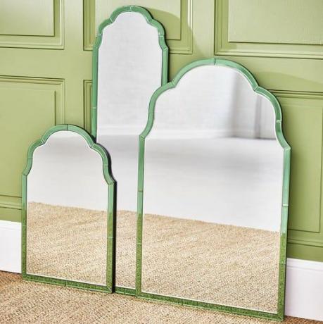 Καθρέφτης τοίχου από πράσινο γυαλί Aurora