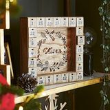 Εξατομικευμένο ξύλινο κουτί φωτισμού ημερολογίου Advent