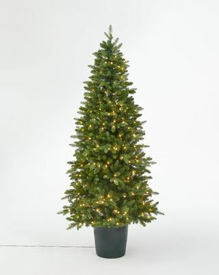 Bala Πράσινο σε δοχείο Προ-αναμμένο χριστουγεννιάτικο δέντρο, 7 πόδια