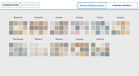 sherwin williams παλέτες χρωμάτων