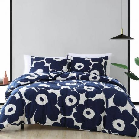 Παπλωματοθήκη Marimekko Unikko και Σετ σε χρώμα Indigo Blue