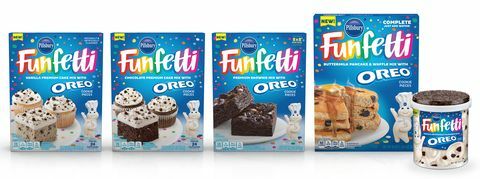 Pillsbury baking funfetti και γραμμή μπισκότων oreo