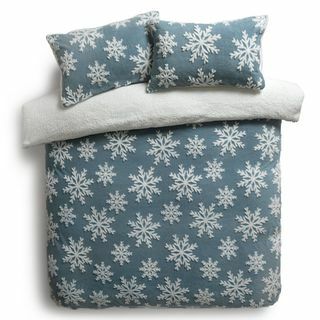 Argos Home Christmas Snowflake Fleece Σετ Κρεβατιού - Μονό