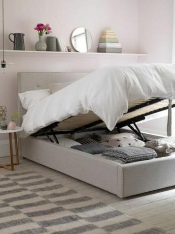 Κρεβάτι αποθήκευσης παπαρούνας, Button & Sprung