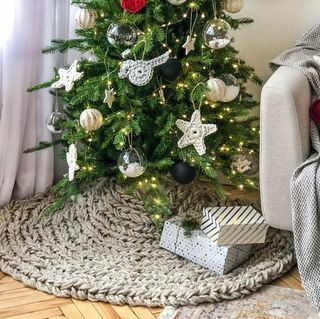 Χριστουγεννιάτικο δέντρο φούστα Giant πλεκτή Επιλογή χρώματος