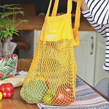 Personalized Organic Mesh Shopper