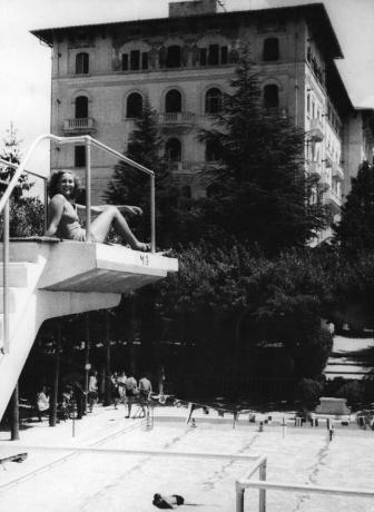 Λάτσιο παλάτι της πηγής fiuggi και πισίνα 1930