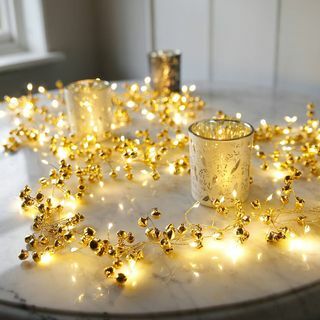 Gold Bells LED Light Garland