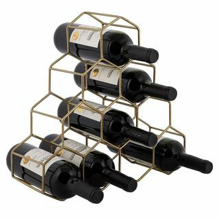 Σχάρα κρασιού Hexagon Wire - Χρυσό