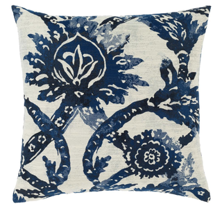 Navy Poly Throw Pillow 