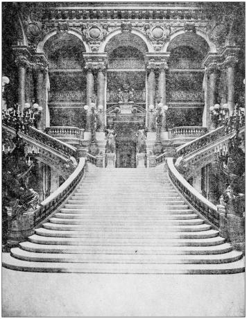 αντίκα φωτογραφία σκάλα της μεγάλης όπερας, Γαλλία