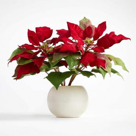 Faux Poinsettia Red Poinsettia