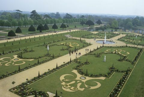 το παλάτι του Χάμπτον, η ιδιωτική θέα στον κήπο με νοτιοανατολικά