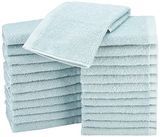 AmazonBasics Cotton Washcloths, 24-Pack, παγωμένο μπλε