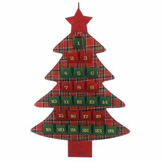 Tartan Tree Advent Calendar - Κόκκινο