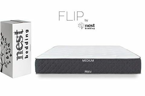 Nest Bedding FLIP, αποκλειστικό υβριδικό κρεβάτι Amazon διπλής όψεως σε κουτί, αφρό ψύξης gel και πηνίο καλιμπραρίσματος, CertiPUR-US, 10ετής εγγύηση, κατασκευασμένο στις ΗΠΑ