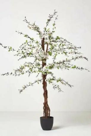 Τεχνητό άνθος δέντρο με λευκά μεταξωτά λουλούδια