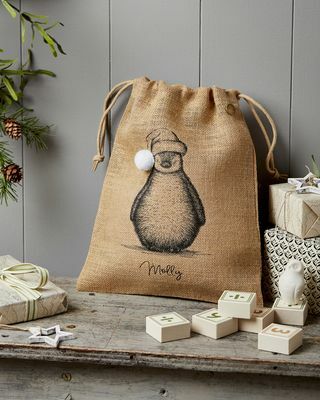 Εξατομικευμένη τσάντα Penguin Hessian