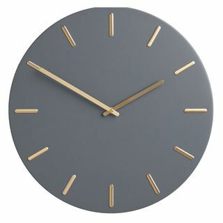 Αναλογικό ρολόι τοίχου Arne Brass Dial, 45cm, Fjord Blue