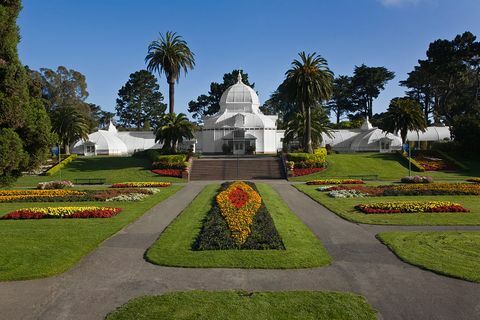 ο συντηρητής των λουλουδιών είναι ένα βοτανικό θερμοκήπιο στο πάρκο χρυσών πυλών, Σαν Φρανσίσκο