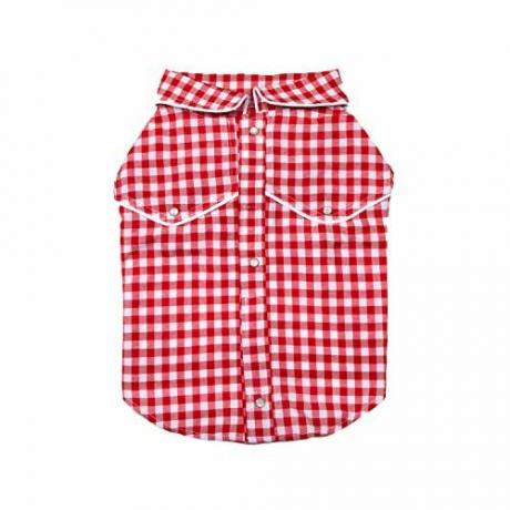 Κόκκινο πουκάμισο Gingham Western γιακά 