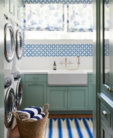 μπλε δωμάτιο πλυντηρίων