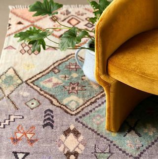 Aziza Printed Chenille Cotton Rug