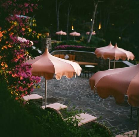 ροζ ομπρέλες