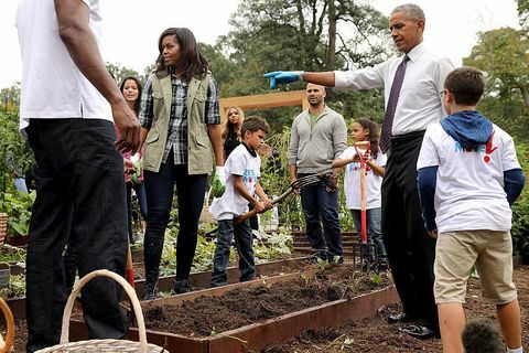 Η Πρώτη Κυρία των ΗΠΑ Μισέλ Ομπάμα και ο Πρόεδρος Μπαράκ Ομπάμα διοργανώνουν εκδήλωση για τη συγκομιδή του Κήπου του Λευκού Οίκου στο Νότιο Χλοοτάπητα του Λευκού Οίκου 6 Οκτωβρίου 2016 στην Ουάσιγκτον,