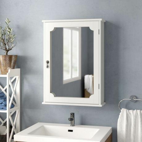 Ντουλάπι καθρέφτη μπάνιου με λευκό πλαίσιο